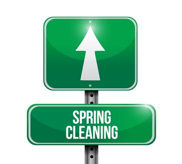 spring cleaning road sign illustration design