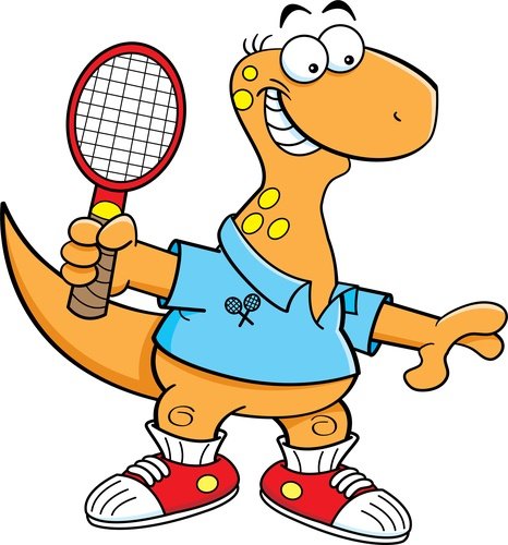 Rusty goes to tennis
